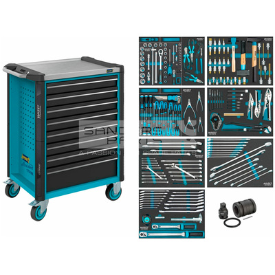 HAZET 179NX-8/206 TOOL TROLLEY WITH 206 TOOLS AND 8 DRAWERS